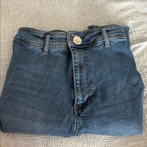 Blue Wide Leg Denim Jeans